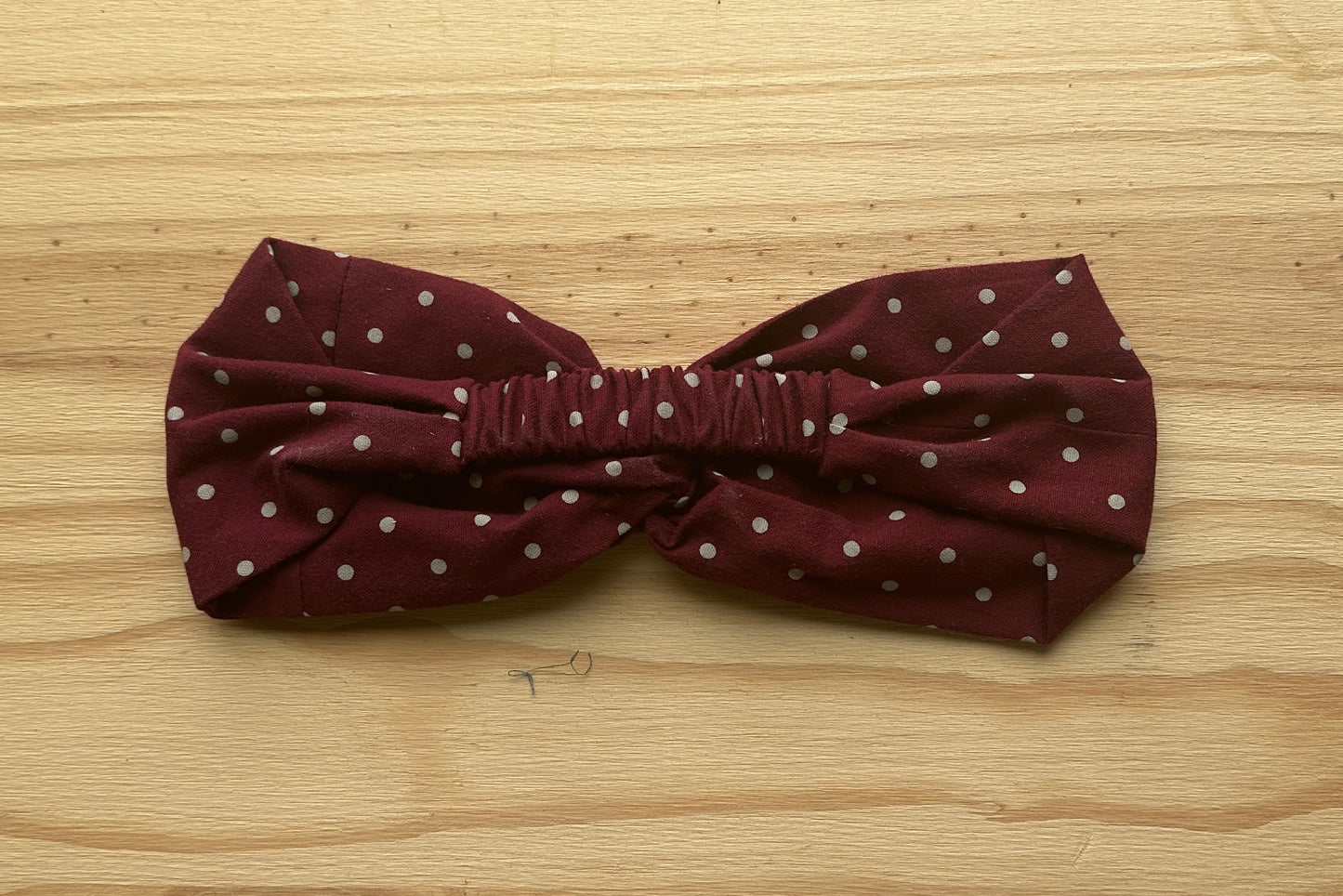 Burgundy Dot Headband