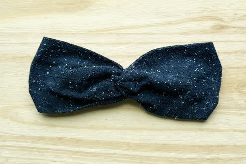 Navy Speckle Flannel Headband