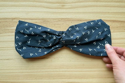 Navy Blue Print Headband