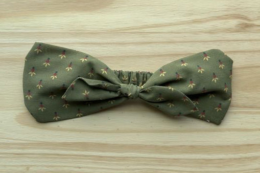 Olive Green Floral Headband