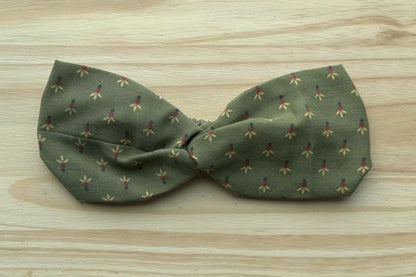 Olive Green Floral Headband