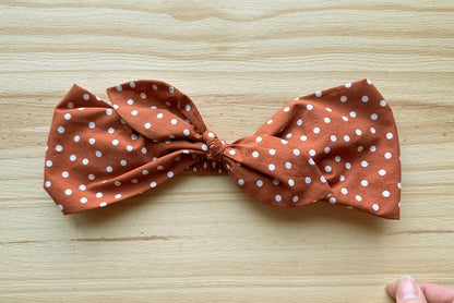 Burnt Orange Dot Headband