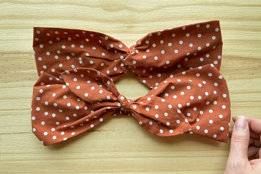 Burnt Orange Dot Headband
