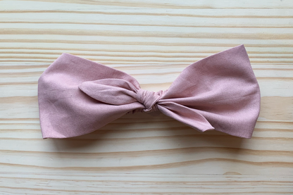 Pink Linen Headband