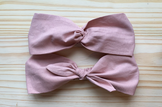 Pink Linen Headband