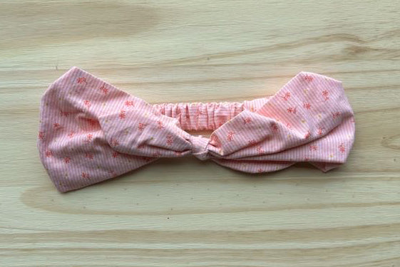 Pink Stripe Floral Headband
