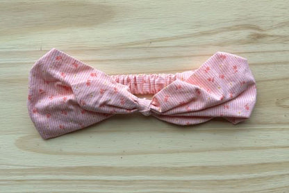Pink Stripe Floral Headband