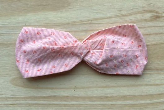 Pink Stripe Floral Headband