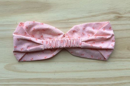 Pink Stripe Floral Headband