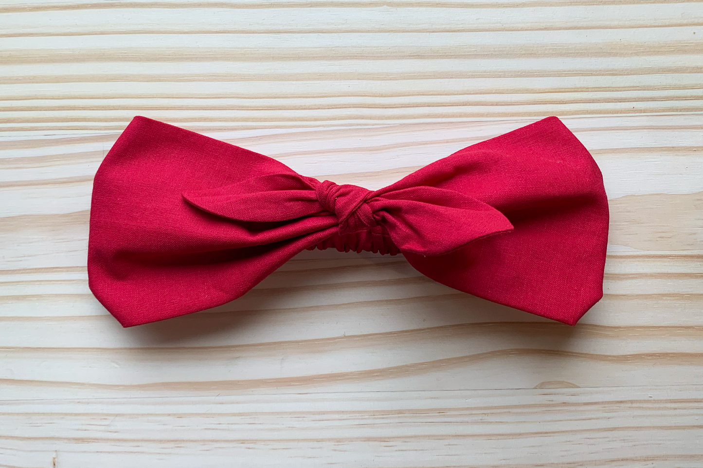 Red Linen Headband