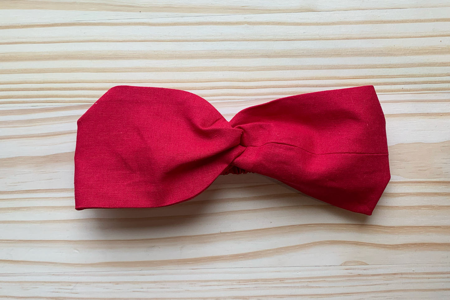 Red Linen Headband