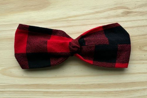 Red and Black Buffalo Plaid Headband