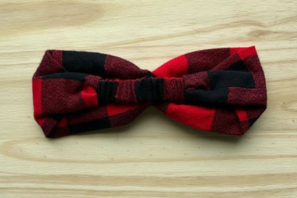 Red and Black Buffalo Plaid Headband