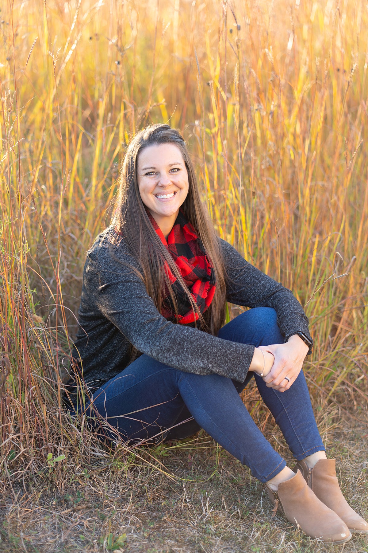 Red Buffalo Plaid Flannel Infinity Scarf