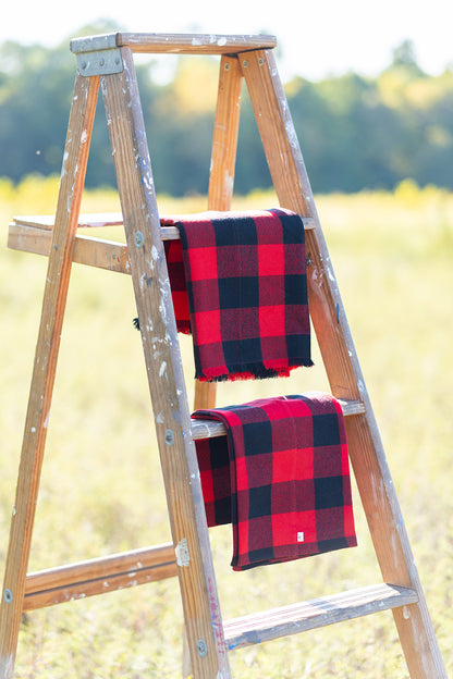 Red Buffalo Plaid Flannel Infinity Scarf