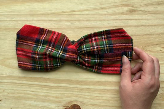 Red Tartan Plaid Flannel Headband