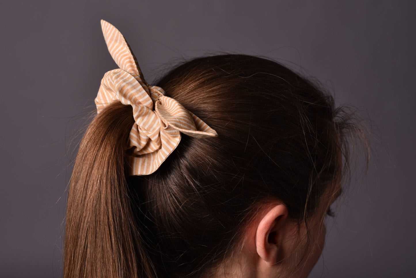 Yellow Stripe Scrunchie