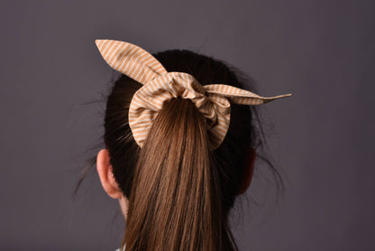 Yellow Stripe Scrunchie