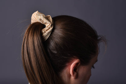 Yellow Stripe Scrunchie