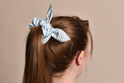 Blue Stripe Scrunchie