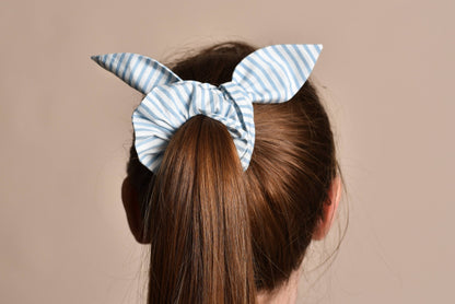 Blue Stripe Scrunchie