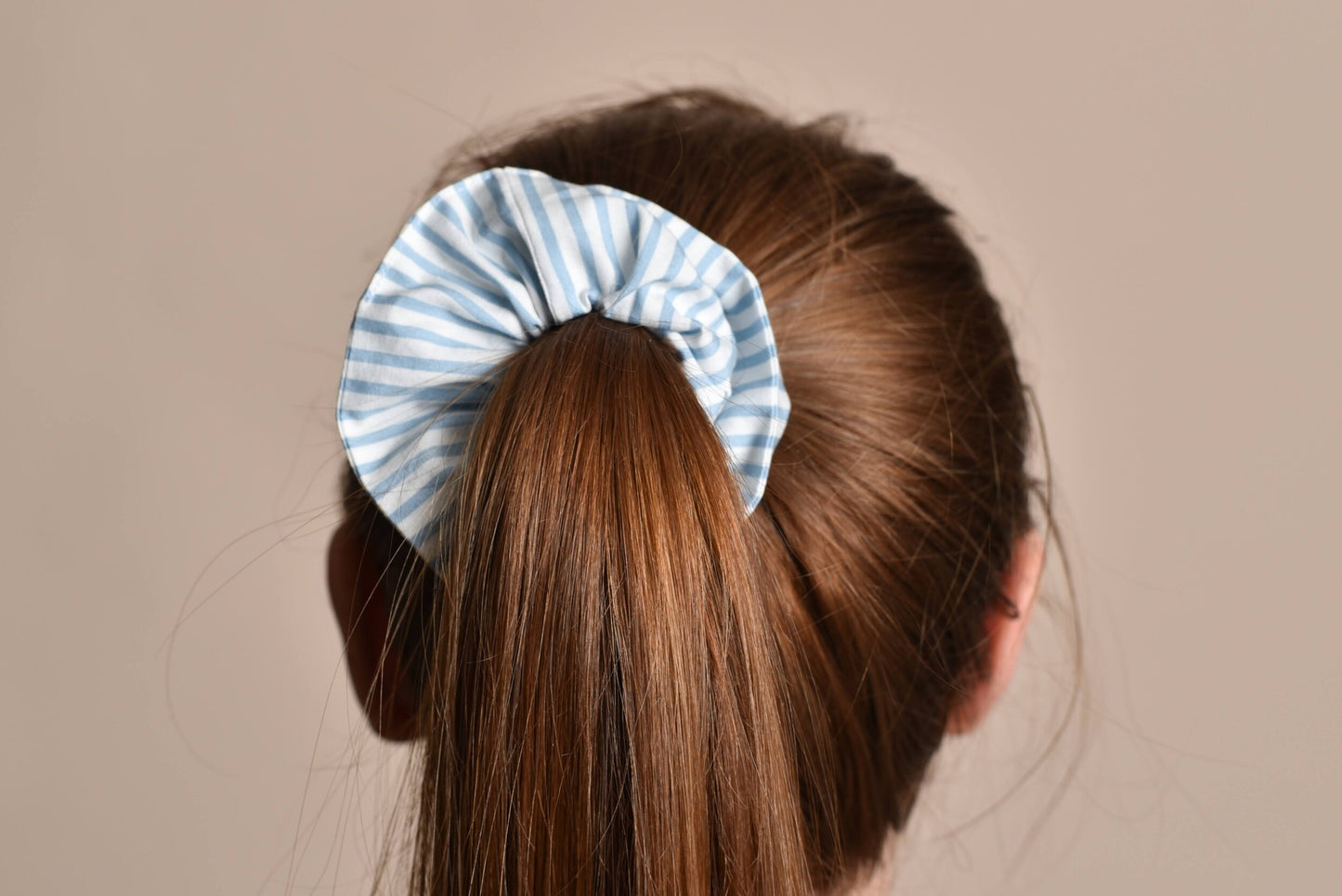 Blue Stripe Scrunchie