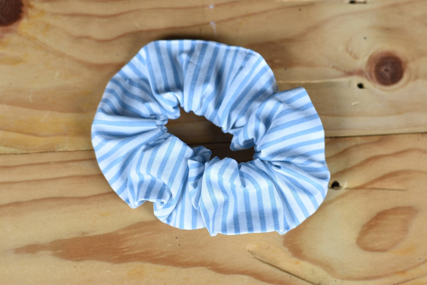 Blue Stripe Scrunchie