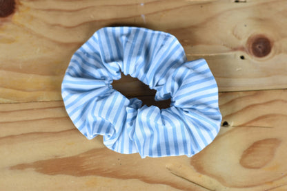 Blue Stripe Scrunchie