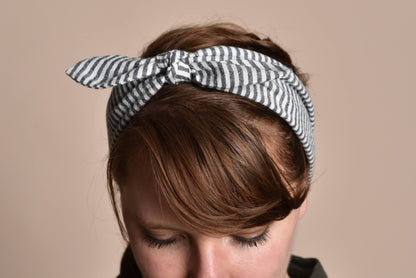 Gray Stripe Headband