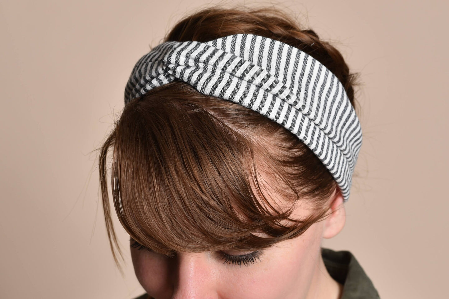 Gray Stripe Headband