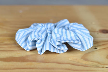 Blue Stripe Scrunchie