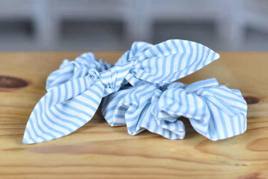 Blue Stripe Scrunchie