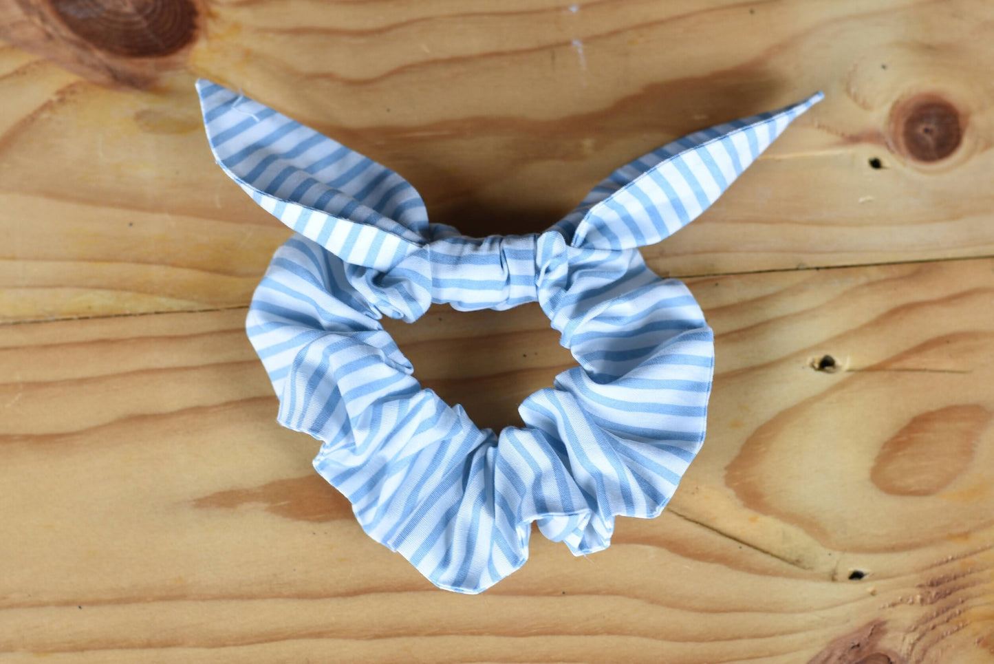 Blue Stripe Scrunchie