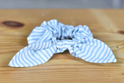 Blue Stripe Scrunchie