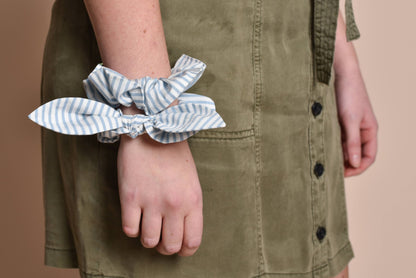 Blue Stripe Scrunchie