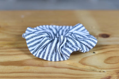 Gray Stripe Scrunchie