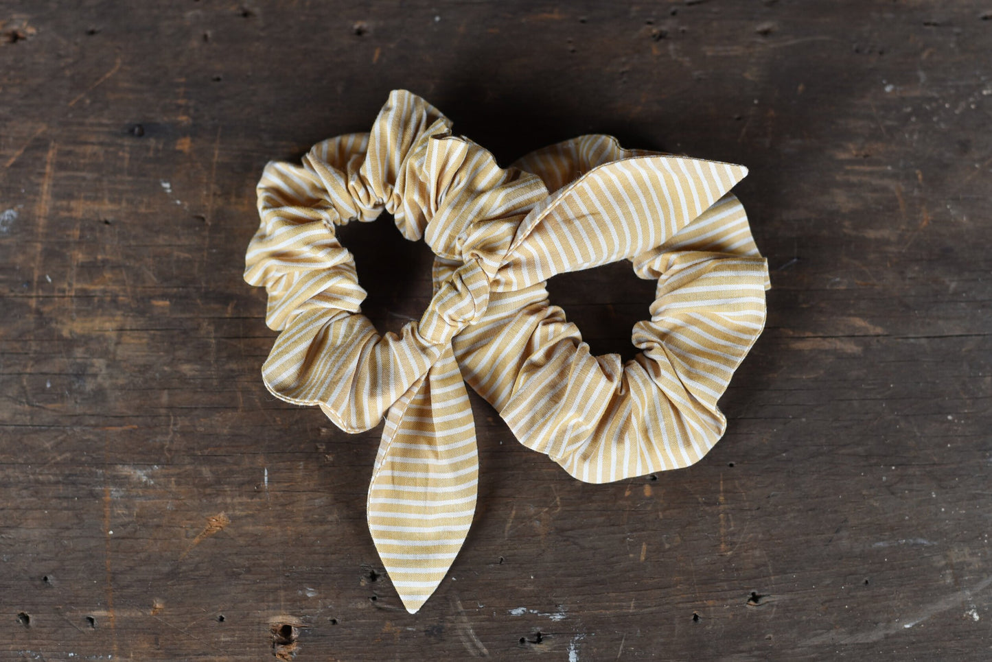 Yellow Stripe Scrunchie